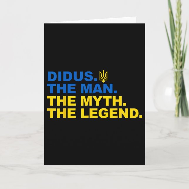 Tarjeta Didus Proud Ukrainian Grandpa Father's Day Trident (Anverso)