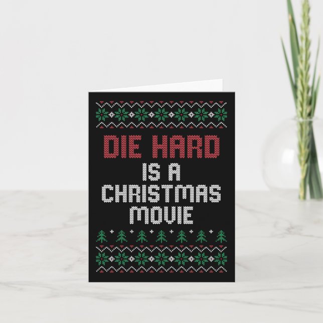 Tarjeta Die Hard ES una película de Navidad (Anverso)