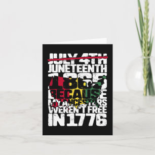 Tarjeta Diecinueve° Día de Ancestros Libre 1776 Julio 4 Ne
