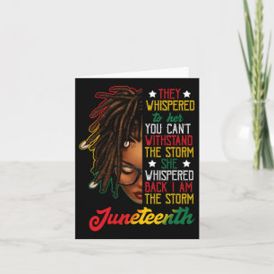 Tarjeta Diecinueve mujeres negras encerradas en el cabello