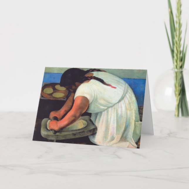 Tarjeta Diego Rivera - La Molendera, 1923 (Anverso)