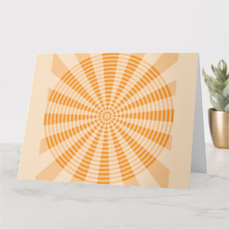 Tarjeta Diente de león, espiral naranja, arte abstracto bo