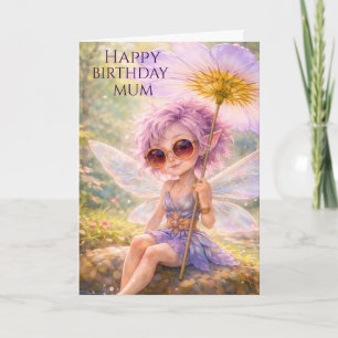 Tarjeta Diente de León Hada Caprichosa–Feliz Cumpleaños Ma