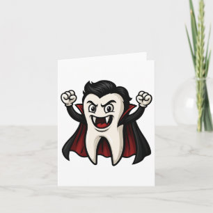 Tarjeta Diente divertida de vampiros Tocante Halloween Den