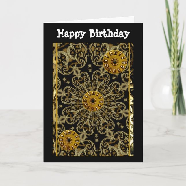 Tarjeta Dientes de la maquinaria del moho de Steampunk (Anverso)