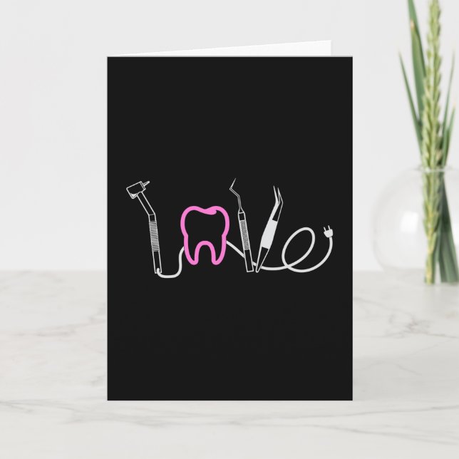 Tarjeta Dientes Dentistas Amor DentalDiente Gracioso Idea  (Anverso)