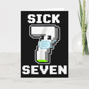 Tarjeta Dieta Divertida Siete Pixel Meme Disfraz de Hallow