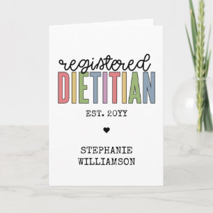 Tarjeta Dietista Multicolored RD personalizado registrado