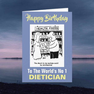 Tarjeta Dietista número 1 del mundo - Feliz cumpleaños
