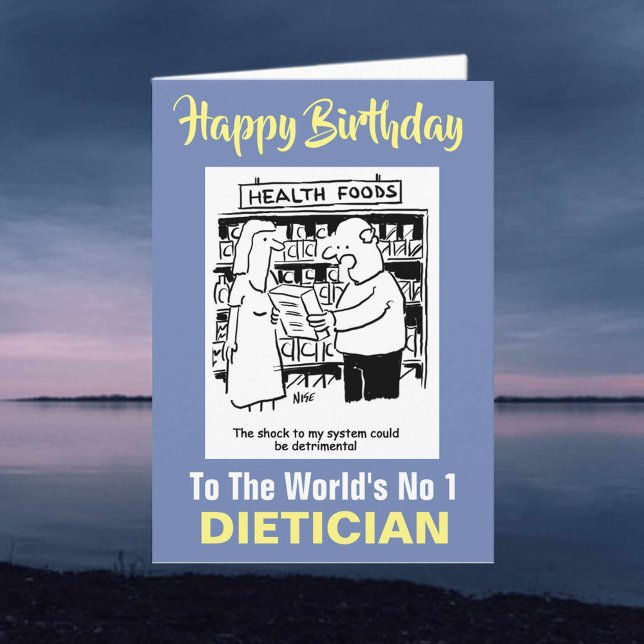 Tarjeta Dietista número 1 del mundo - Feliz cumpleaños (Subido por el creador)