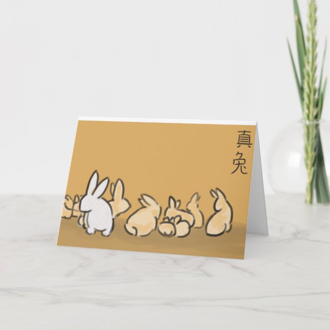 Tarjeta diez saltar-señores de los conejitos (Anverso)