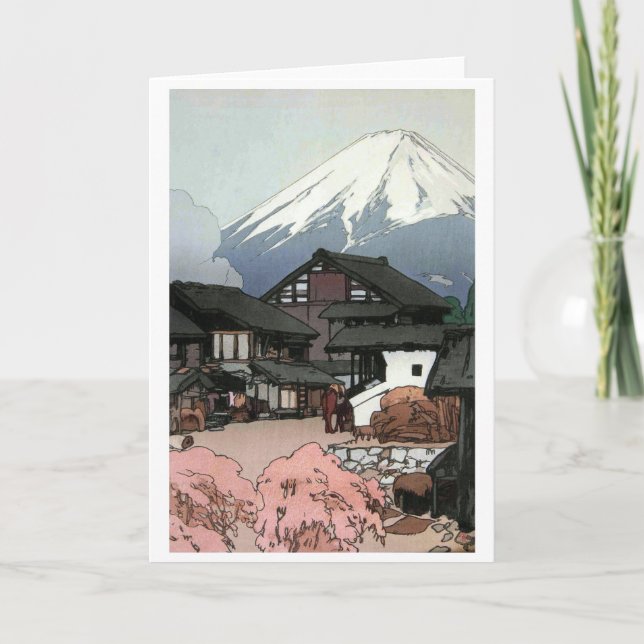 Tarjeta Diez vistas de Fuji, Funatsu, Yoshida (Anverso)