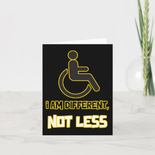 Tarjeta diferente no menor persona con silla de ruedas con