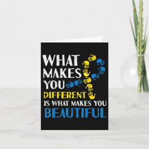 Tarjeta Diferentes te hacen bello síndrome de Down