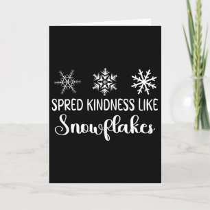 Tarjeta Difunde amabilidad como copos de nieve Cute Merry