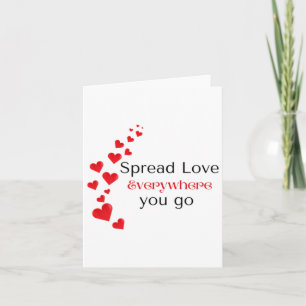 Tarjeta Difundir amor por todas partes donde vayas Diseño