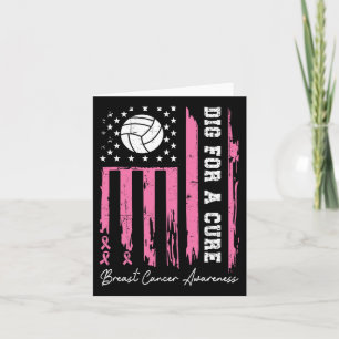 Tarjeta Dig For A Cure Mama Cancbon Awareness Ribbon Voll