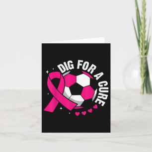 Tarjeta Dig For A Cure Pink Ribbon Sensibilización Sobre E
