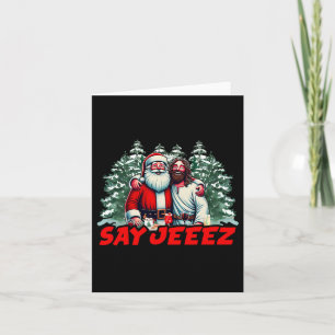 Tarjeta Digan Jeeez Navidades Cristianos Santa Y Jesus Rel