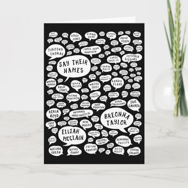 Tarjeta digan sus nombres (Anverso)