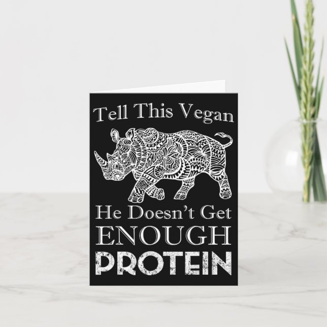 Tarjeta Díganle a este Vegan Suficiente Proteína Vegan Bod (Anverso)