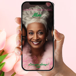 Tarjeta Digital 2-Foto Floral Tulipán Día de la Madre