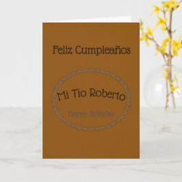 Tarjeta Dígito tío de cumpleaños feliz español