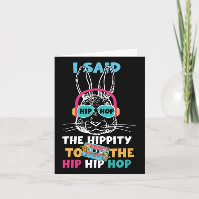 Tarjeta Dije cadera La caderita Para saltar Hip Hop Bunny  (Anverso)