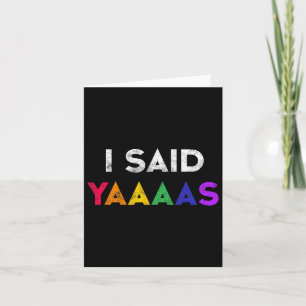 Tarjeta Dije Yaaas Lgbt Wedding Party Tee Lesbian E