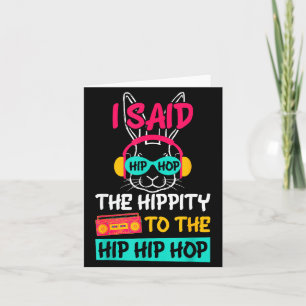 Tarjeta Dijo Cadera La Hipty al Hop Hip Hop Bunny Divertid