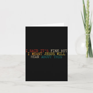 Tarjeta Dijo que está bien pero quiso decir que Jesús se e