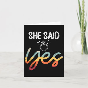 Tarjeta Dijo Sí Boda Groom Fiance Sr Engaged Engag