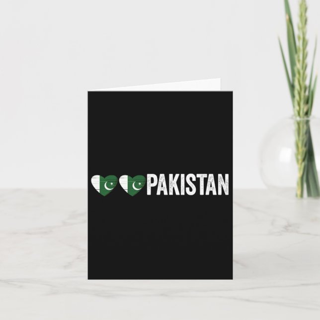 Tarjeta Dil Pakistan Azadi Mubarak Día de la Bandera del C (Anverso)