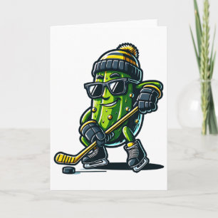 Tarjeta Dill funny jugando hockey humor deportivo y invier