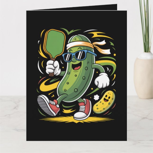 Tarjeta Dill pickle jugando pickleball (Anverso)