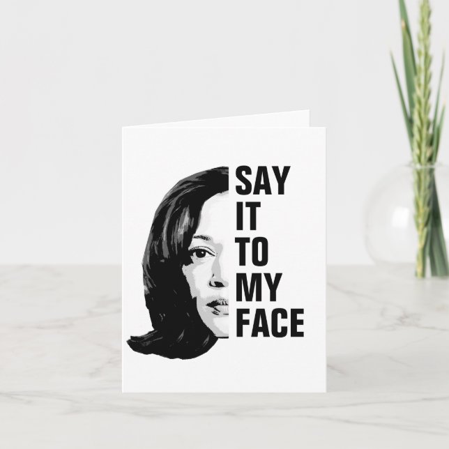 Tarjeta Dilo a mi cara - Kamala Harris (Anverso)