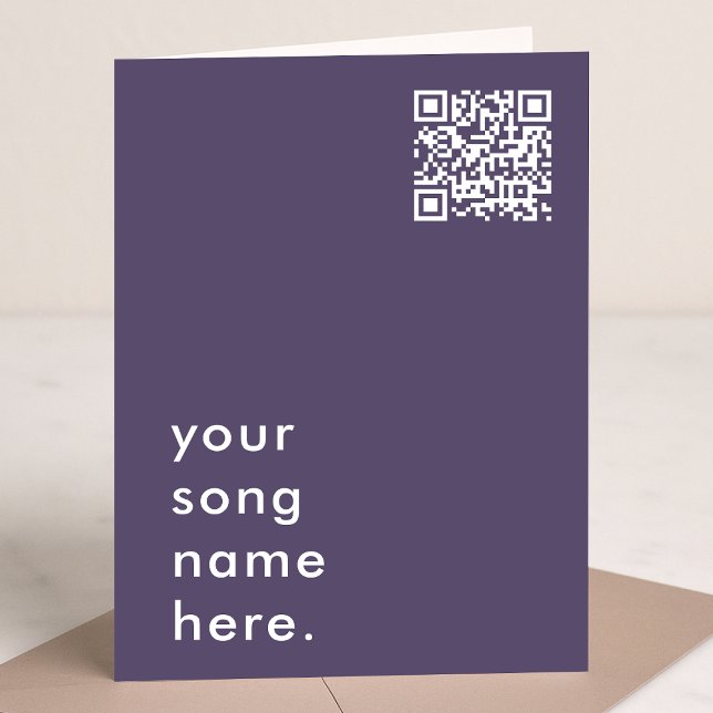 Tarjeta Dilo con música | Purple QR Code Streamable Song (Subido por el creador)