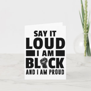 Tarjeta Dilo en voz alta Soy Black Orud Black History Mont