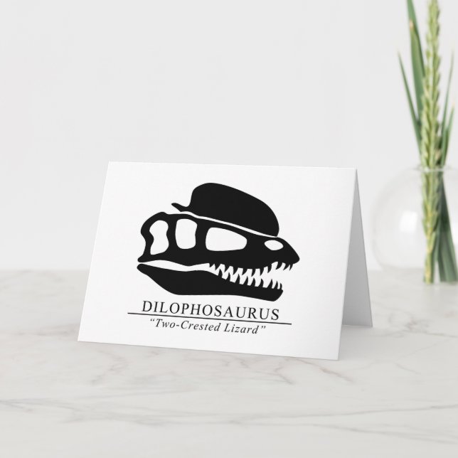 Tarjeta Dilophosaurus Skull (Anverso)