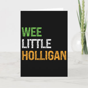 Tarjeta Diminuto Grunge Travieso Niño Día de San Patricio
