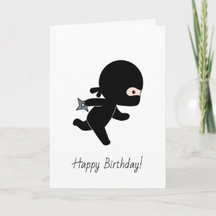 Tarjeta Diminuto Personalizado Ninja Nacimiento en Funcion