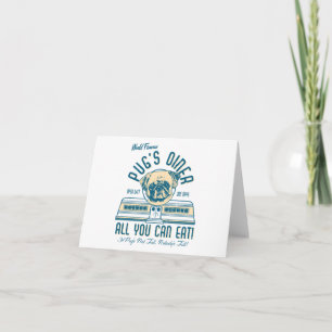 Tarjeta Diner Notecards de Pug