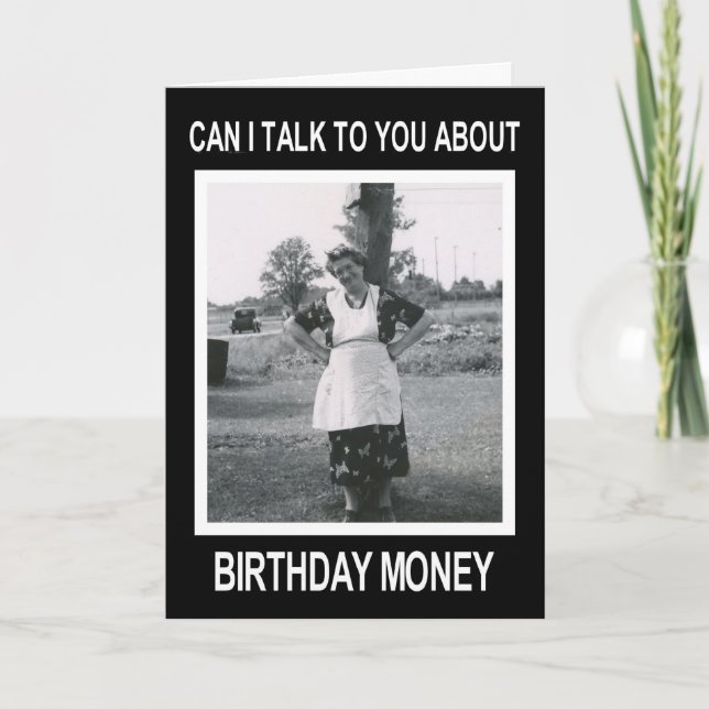 Tarjeta Dinero de cumpleaños (Anverso)