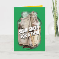 Dinero gracioso para el cumpleaños de los adolesce