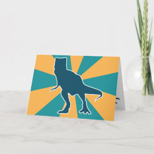 Tarjeta Dino jurásico personalizado colorido de los dinosa