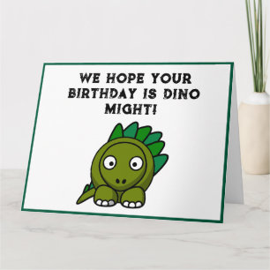 Tarjeta Dino Podría Cumpleaños, Personalizado Infantil Cut