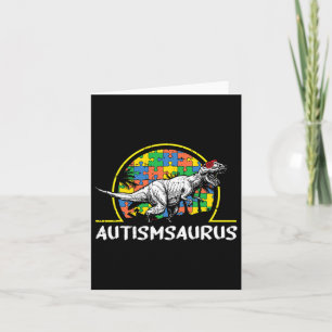 Tarjeta Dino-saur Autism Awareness Gifts Para Niños Cute T