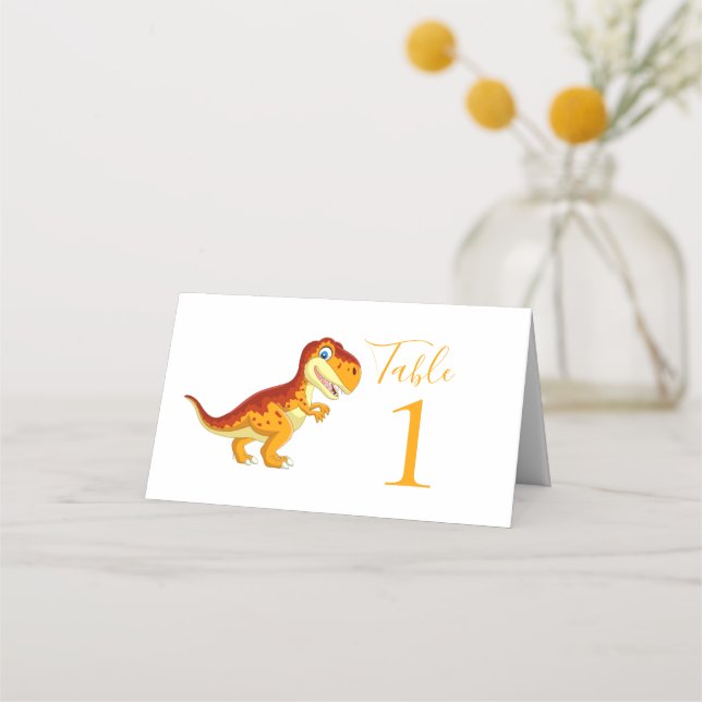 Tarjeta Dinosaur BIRTHDAY Gold Place (Anverso)
