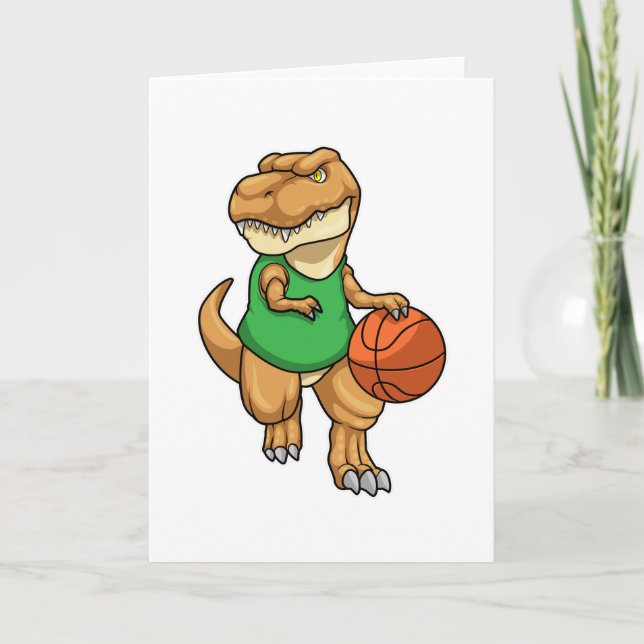 Tarjeta Dinosaur en Deportes con Baloncesto (Anverso)