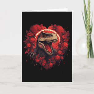 Tarjeta Dinosaur San Valentín para hombres y mujeres Dino 